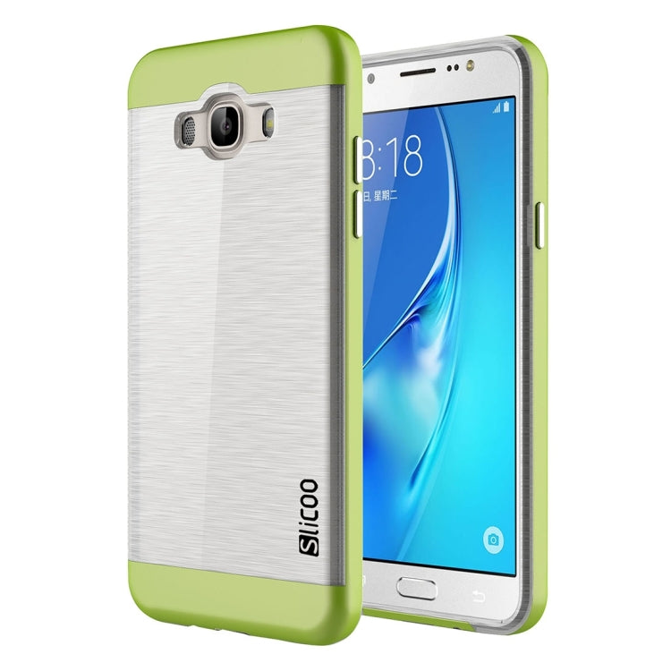 SLiCOO for Galaxy J7 (2016) / J710 Concise Fashion Separable Brushed Texture TPU + Electroplating PC Combination Case
