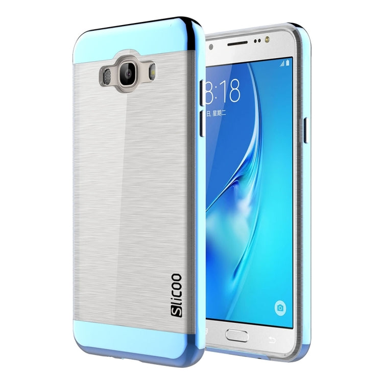 SLiCOO for Galaxy J7 (2016) / J710 Concise Fashion Separable Brushed Texture TPU + Electroplating PC Combination Case