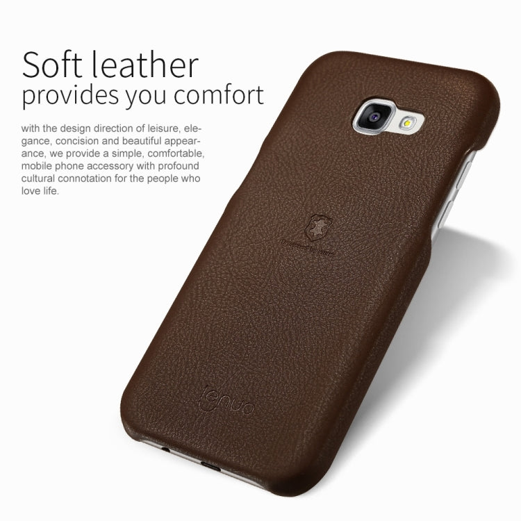 Lenuo for Galaxy A5 (2017) / A520 Litchi Texture PU + PC Paste Skin Protective Case