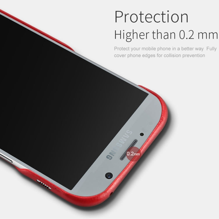 Lenuo for Galaxy A5 (2017) / A520 Litchi Texture PU + PC Paste Skin Protective Case