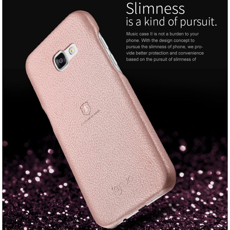 Lenuo for Galaxy A5 (2017) / A520 Litchi Texture PU + PC Paste Skin Protective Case