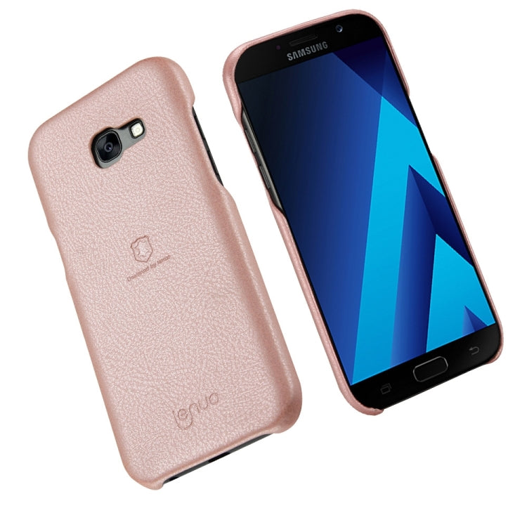 Lenuo for Galaxy A7 (2017) / A720 Litchi Texture PU + PC Paste Skin Protective Case