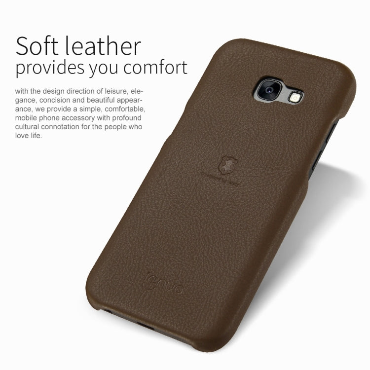 Lenuo for Galaxy A7 (2017) / A720 Litchi Texture PU + PC Paste Skin Protective Case