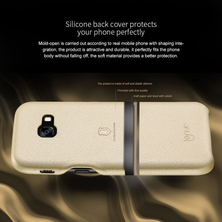 Lenuo for Galaxy A7 (2017) / A720 Litchi Texture PU + PC Paste Skin Protective Case