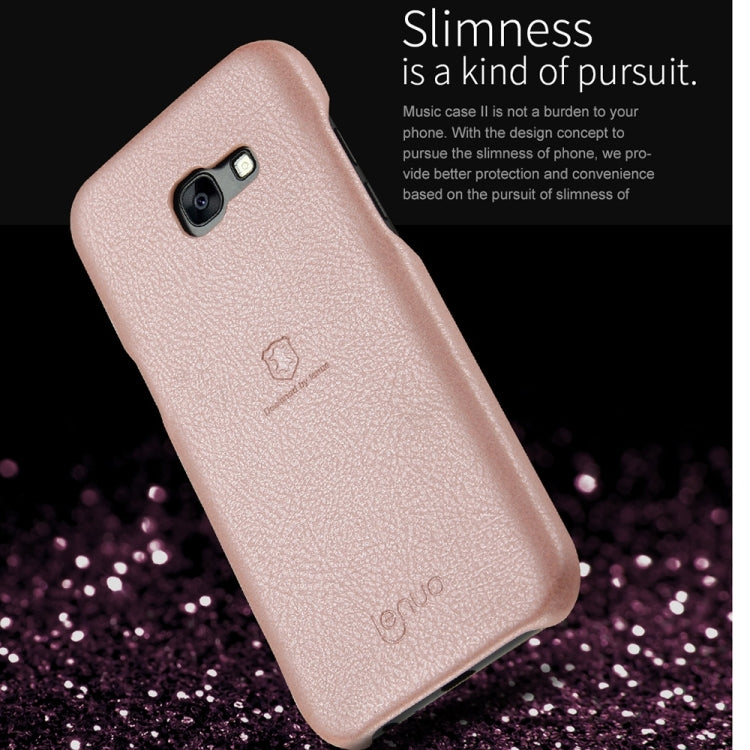 Lenuo for Galaxy A7 (2017) / A720 Litchi Texture PU + PC Paste Skin Protective Case