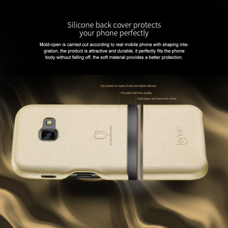 Lenuo for Galaxy A3 (2017) / A320 Litchi Texture PU + PC Paste Skin Protective Case