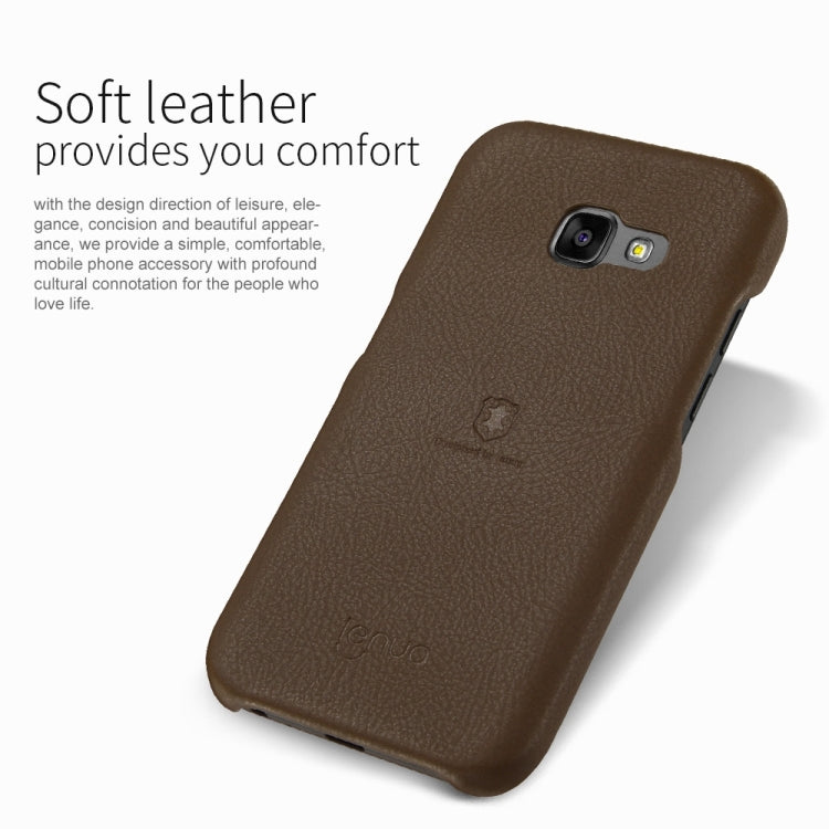 Lenuo for Galaxy A3 (2017) / A320 Litchi Texture PU + PC Paste Skin Protective Case