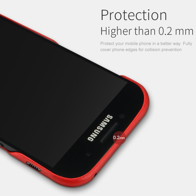 Lenuo for Galaxy A3 (2017) / A320 Litchi Texture PU + PC Paste Skin Protective Case