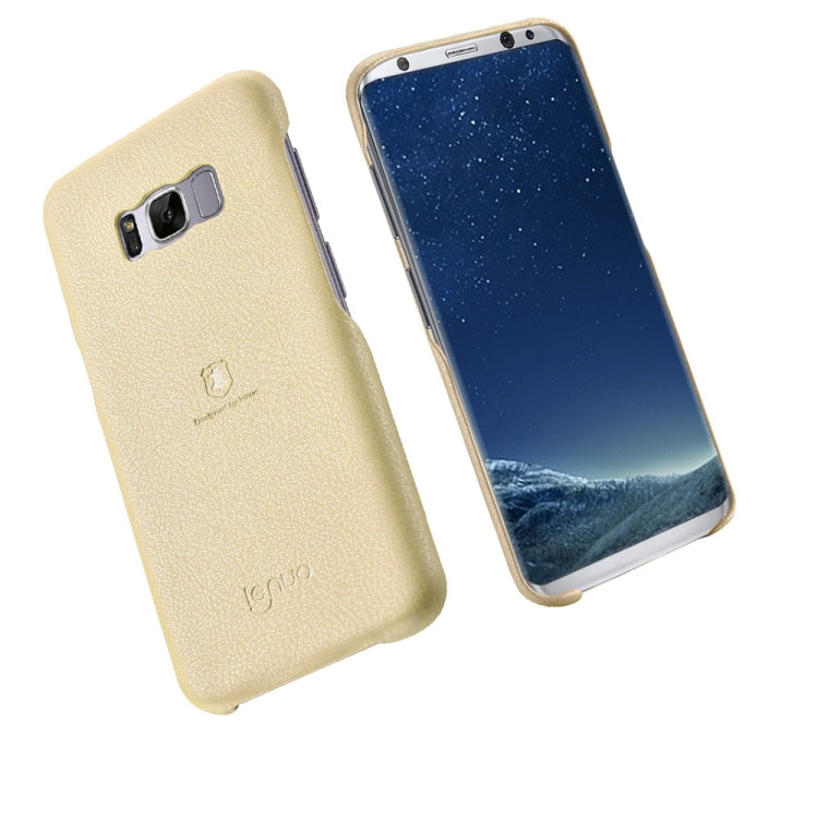 Lenuo for Galaxy S8 Litchi Texture PU + PC Paste Skin Protective Case