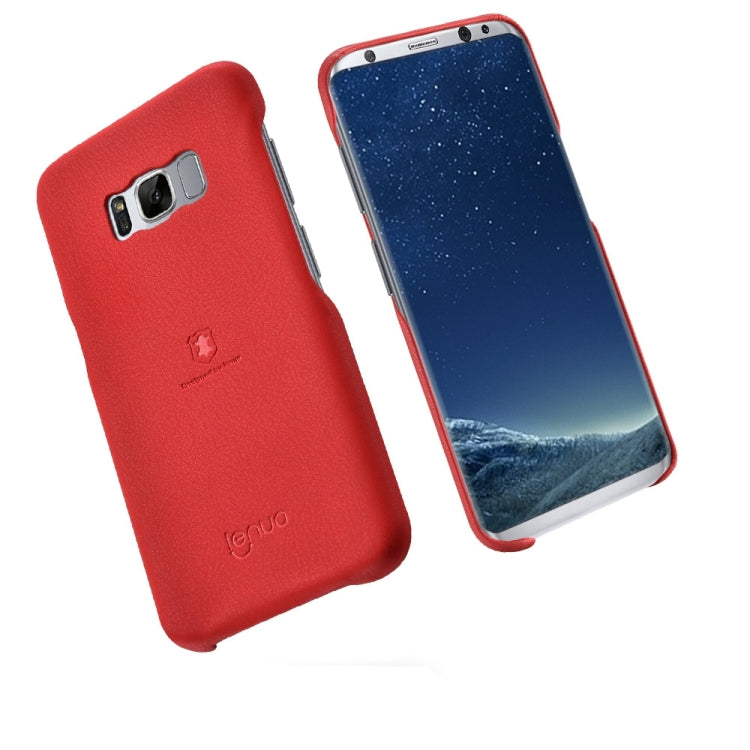 Lenuo for Galaxy S8 Litchi Texture PU + PC Paste Skin Protective Case