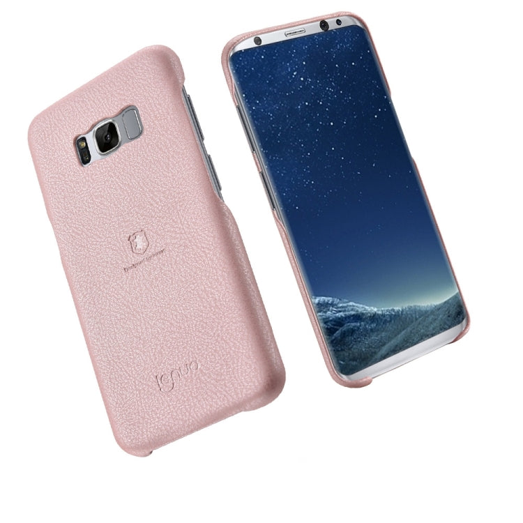 Lenuo for Galaxy S8 Litchi Texture PU + PC Paste Skin Protective Case
