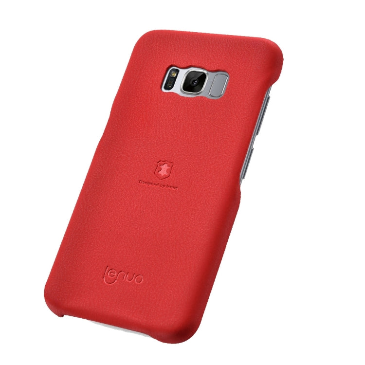 Lenuo for Galaxy S8 Litchi Texture PU + PC Paste Skin Protective Case