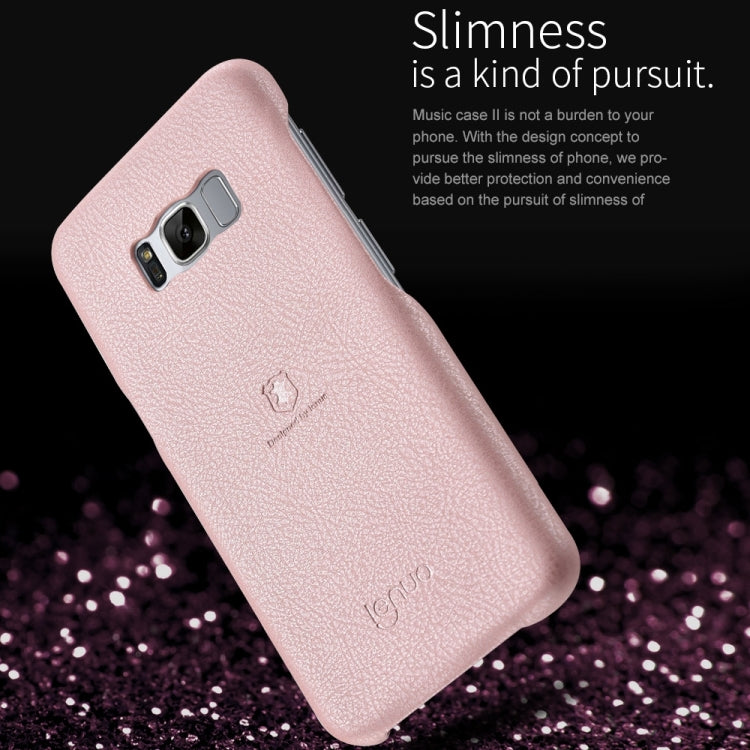 Lenuo for Galaxy S8 Litchi Texture PU + PC Paste Skin Protective Case