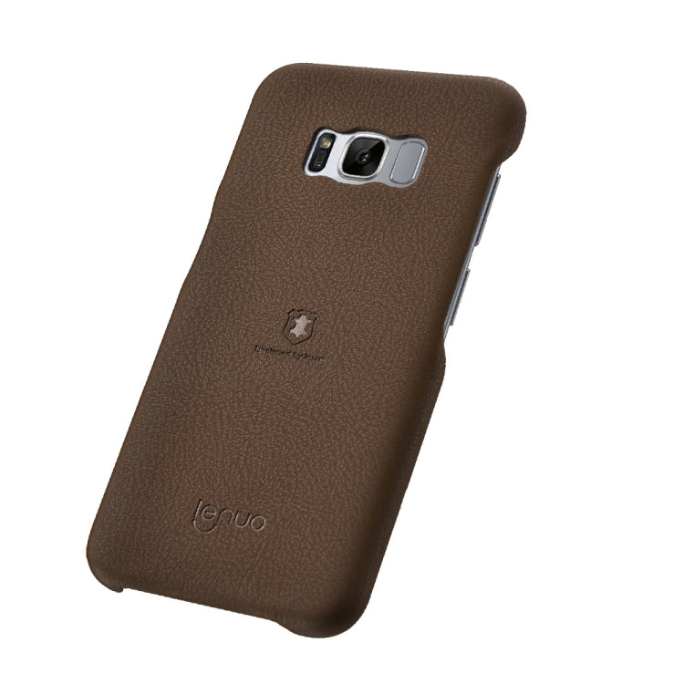 Lenuo for Galaxy S8 Litchi Texture PU + PC Paste Skin Protective Case