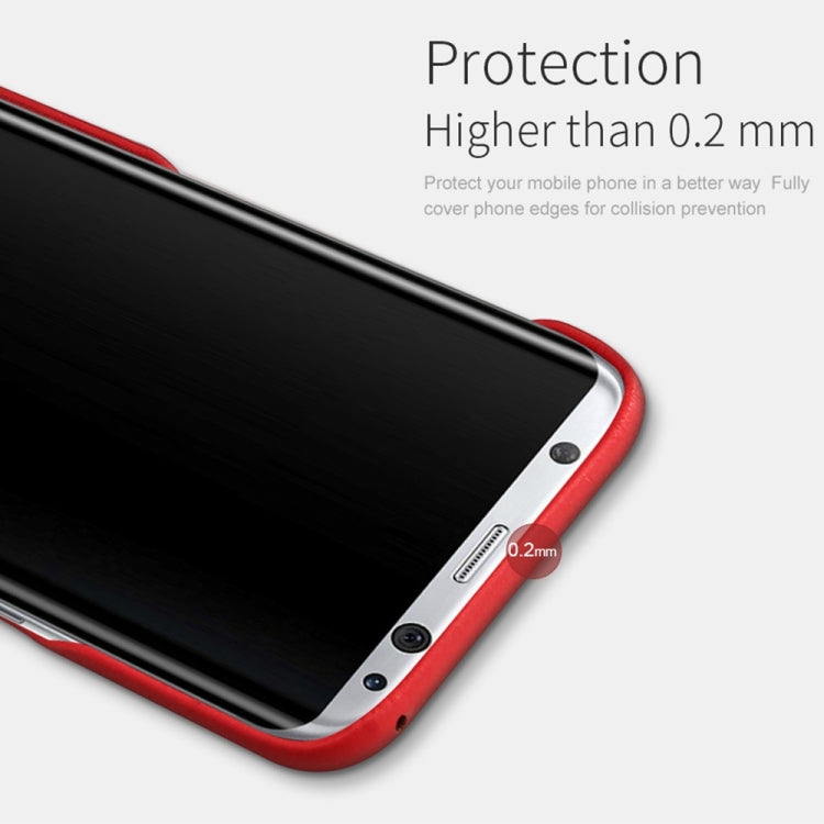 Lenuo for Galaxy S8 Litchi Texture PU + PC Paste Skin Protective Case