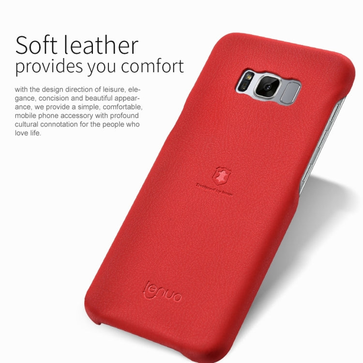 Lenuo for Galaxy S8 + / G955 Litchi Texture PU + PC Paste Skin Protective Case