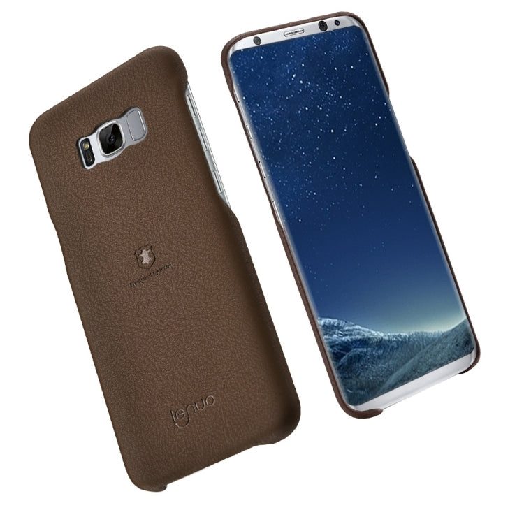 Lenuo for Galaxy S8 + / G955 Litchi Texture PU + PC Paste Skin Protective Case