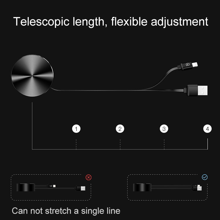 US-SJ163 1m Roll up Retractable Flat Cord Organizer USB to Micro USB Fast Charging Data Cable, For Galaxy, HTC, Google, LG, Sony, Huawei, Xiaomi, Lenovo and Other Smartphones