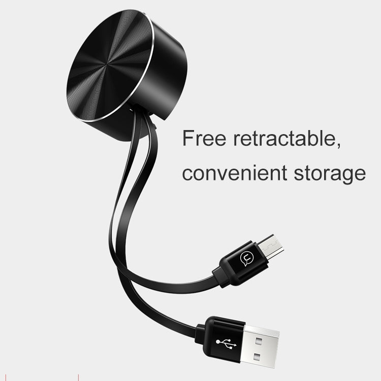 US-SJ163 1m Roll up Retractable Flat Cord Organizer USB to Micro USB Fast Charging Data Cable, For Galaxy, HTC, Google, LG, Sony, Huawei, Xiaomi, Lenovo and Other Smartphones