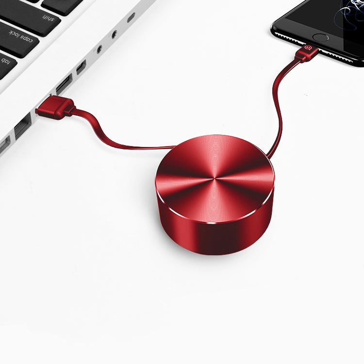 US-SJ163 1m Roll up Retractable Flat Cord Organizer USB to Micro USB Fast Charging Data Cable, For Galaxy, HTC, Google, LG, Sony, Huawei, Xiaomi, Lenovo and Other Smartphones