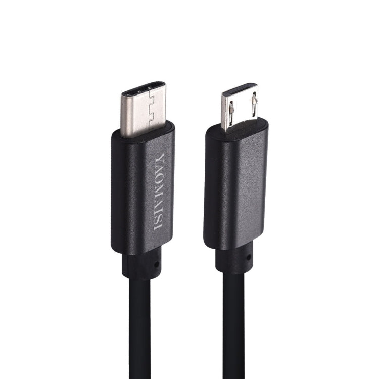 YAOMAISI 1m 3A Output Aluminium Alloy Type-C to Micro USB Data Transfers Charging Data Cable, For Galaxy, Huawei, Xiaomi, LG, HTC and Other Smart Phones, Rechargeable Devices(Black)