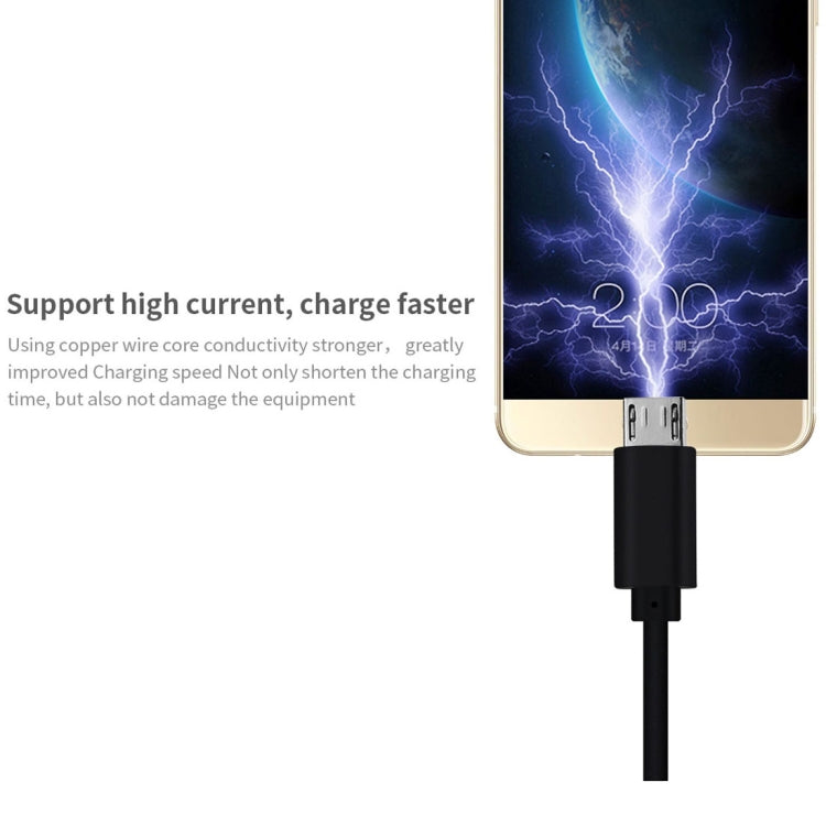 YAOMAISI 1m 3A Output Aluminium Alloy Type-C to Micro USB Data Transfers Charging Data Cable, For Galaxy, Huawei, Xiaomi, LG, HTC and Other Smart Phones, Rechargeable Devices(Black)