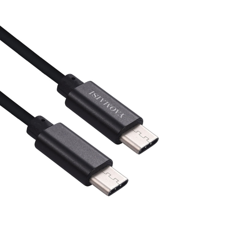 YAOMAISI 1m 3A Output Aluminium Alloy Type-C to Type-C Data Transfers Charging Data Cable, For Galaxy, Huawei, Xiaomi, LG, HTC and Other Smart Phones, Rechargeable Devices(Black)