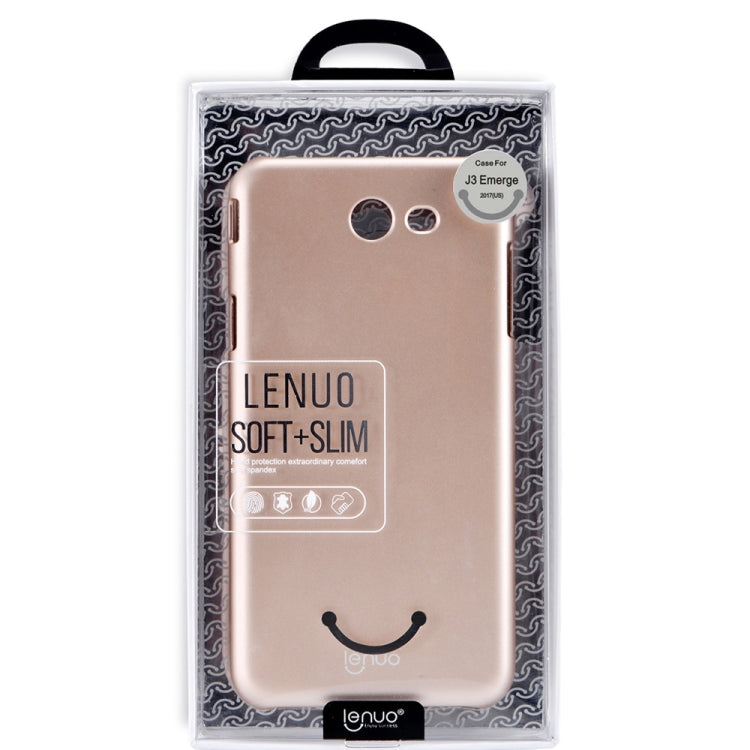 Lenuo for Galaxy J3 Emerge PC Ultra-thin Impact Protection Case(Blue)