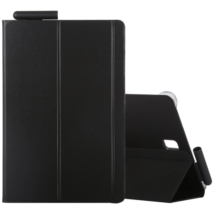 Woven Texture Horizontal Flip Leather Case for Galaxy Tab S4 10.5 T830 / T835, with Holder(Black)