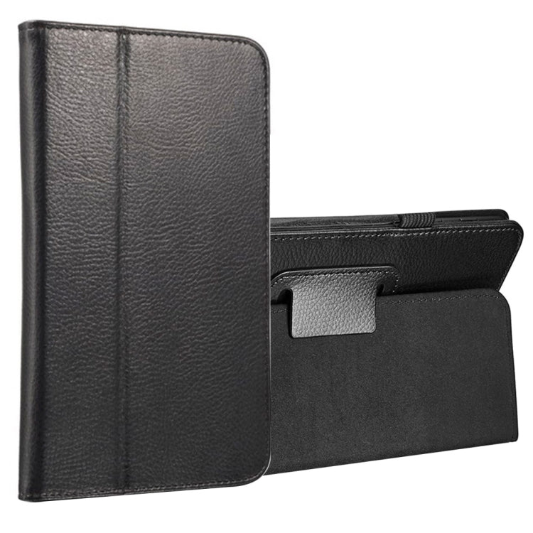 For Galaxy Tab A 8.0 (2017) / T380 / T385 Litchi Texture Horizontal Flip PU Leather Protector Case with Holder