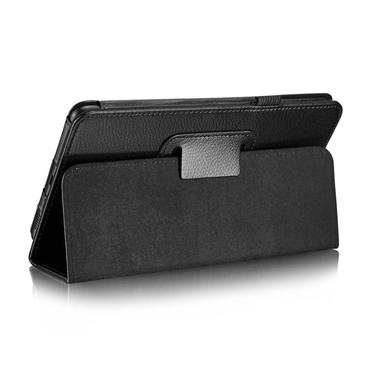 For Galaxy Tab A 8.0 (2017) / T380 / T385 Litchi Texture Horizontal Flip PU Leather Protector Case with Holder