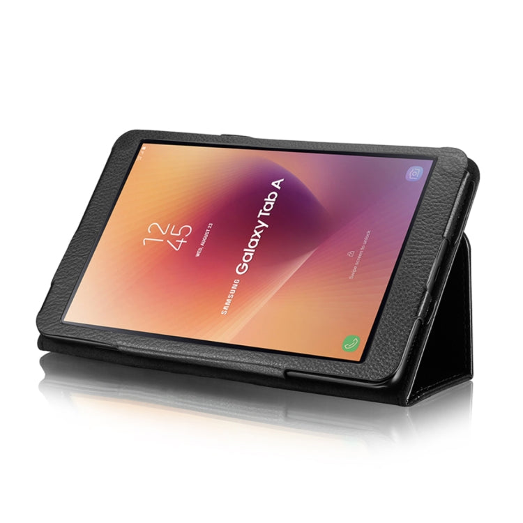 For Galaxy Tab A 8.0 (2017) / T380 / T385 Litchi Texture Horizontal Flip PU Leather Protector Case with Holder