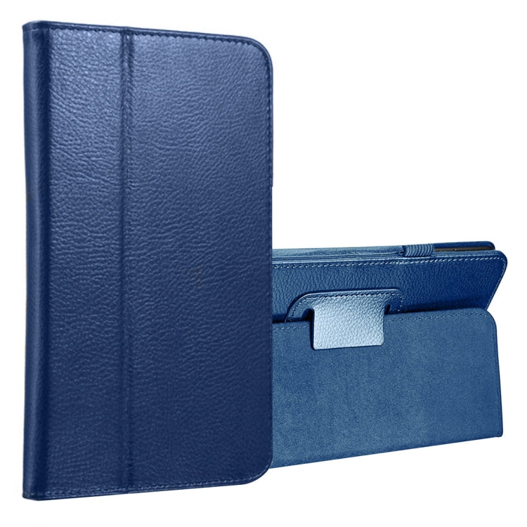 For Galaxy Tab A 8.0 (2017) / T380 / T385 Litchi Texture Horizontal Flip PU Leather Protector Case with Holder