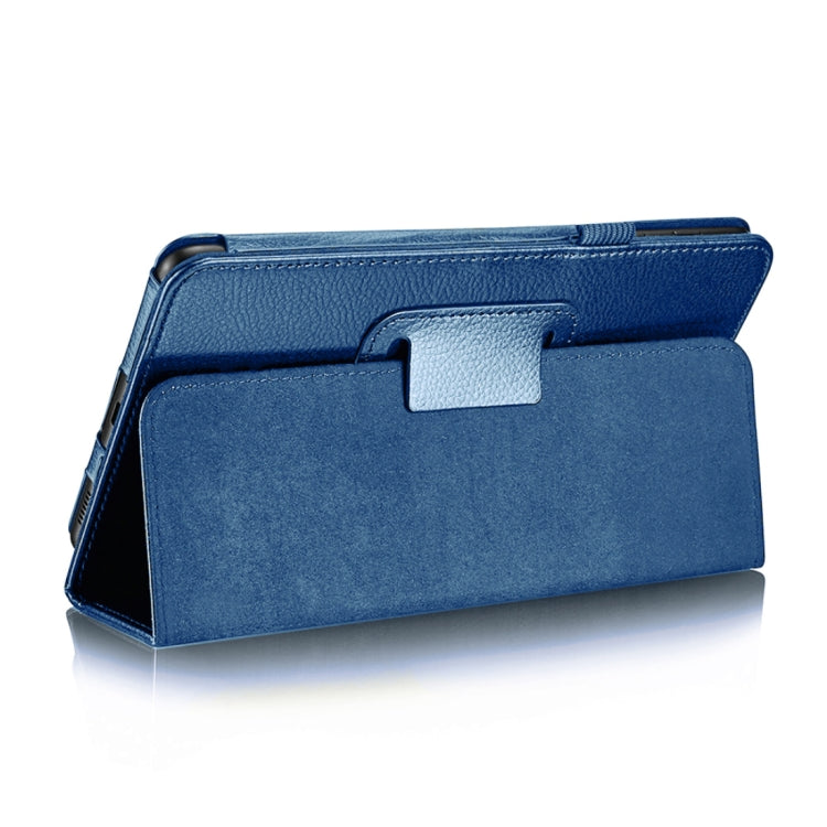 For Galaxy Tab A 8.0 (2017) / T380 / T385 Litchi Texture Horizontal Flip PU Leather Protector Case with Holder
