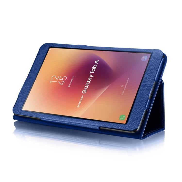 For Galaxy Tab A 8.0 (2017) / T380 / T385 Litchi Texture Horizontal Flip PU Leather Protector Case with Holder