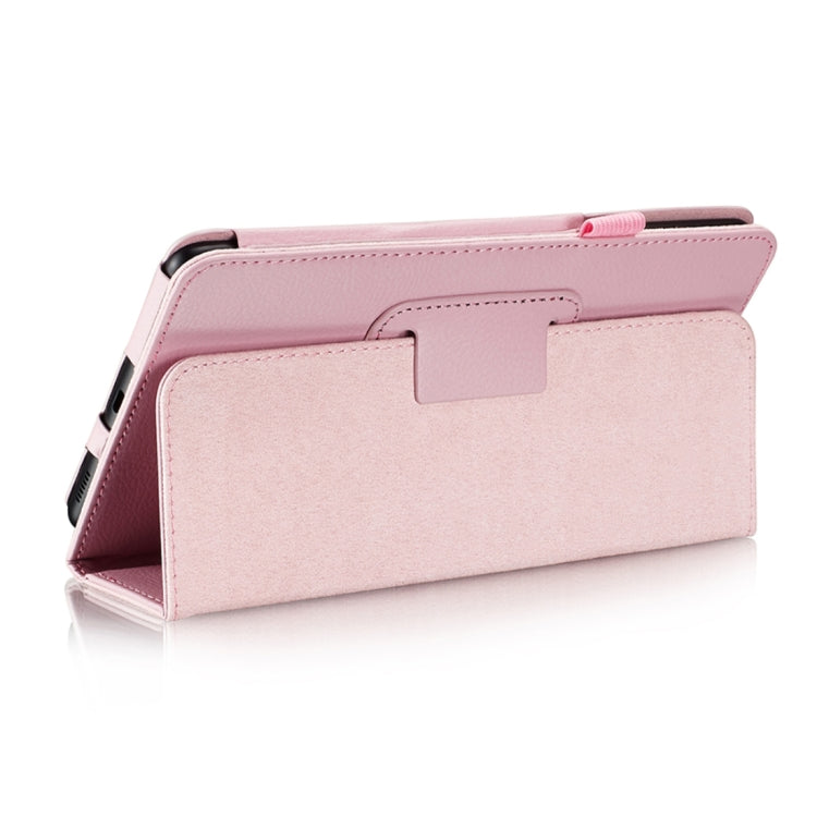For Galaxy Tab A 8.0 (2017) / T380 / T385 Litchi Texture Horizontal Flip PU Leather Protector Case with Holder