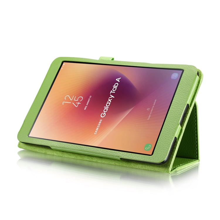 For Galaxy Tab A 8.0 (2017) / T380 / T385 Litchi Texture Horizontal Flip PU Leather Protector Case with Holder