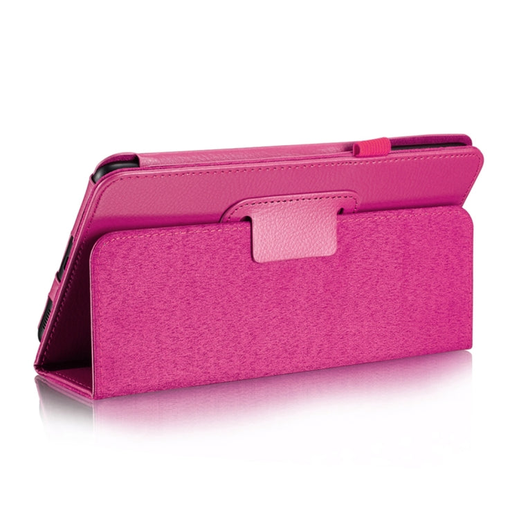 For Galaxy Tab A 8.0 (2017) / T380 / T385 Litchi Texture Horizontal Flip PU Leather Protector Case with Holder