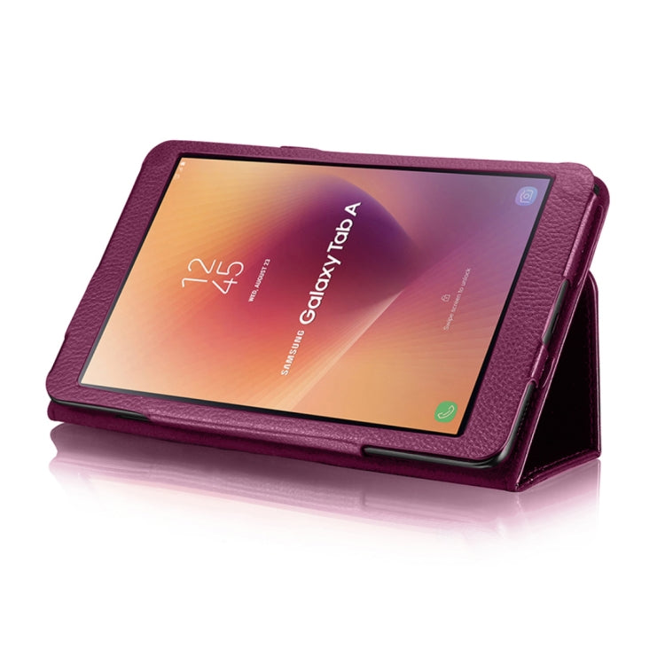 For Galaxy Tab A 8.0 (2017) / T380 / T385 Litchi Texture Horizontal Flip PU Leather Protector Case with Holder