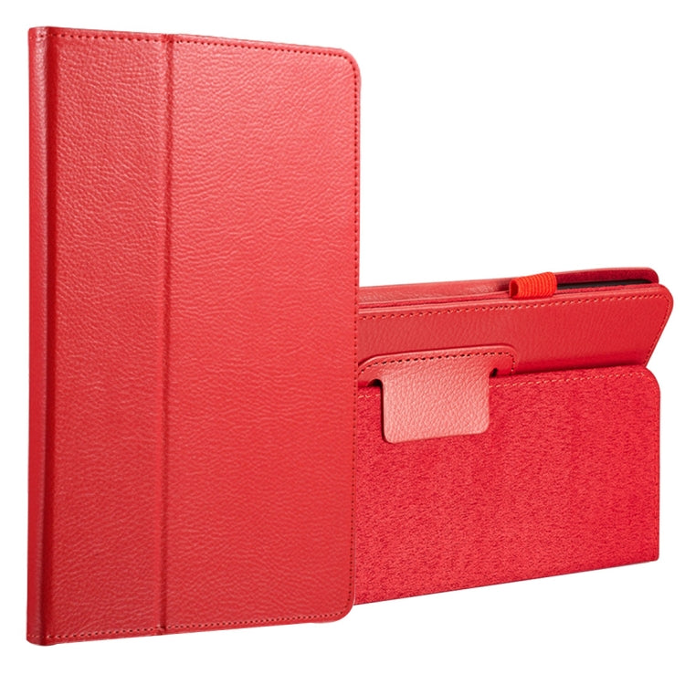 For Galaxy Tab A 8.0 (2017) / T380 / T385 Litchi Texture Horizontal Flip PU Leather Protector Case with Holder
