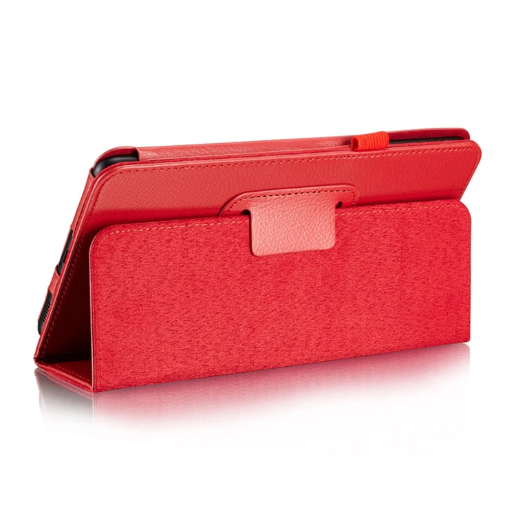 For Galaxy Tab A 8.0 (2017) / T380 / T385 Litchi Texture Horizontal Flip PU Leather Protector Case with Holder