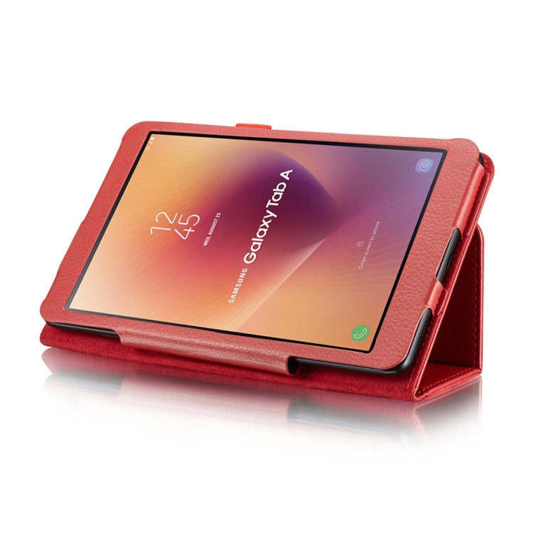 For Galaxy Tab A 8.0 (2017) / T380 / T385 Litchi Texture Horizontal Flip PU Leather Protector Case with Holder