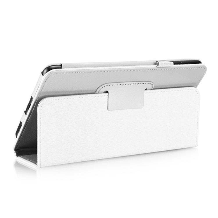 For Galaxy Tab A 8.0 (2017) / T380 / T385 Litchi Texture Horizontal Flip PU Leather Protector Case with Holder