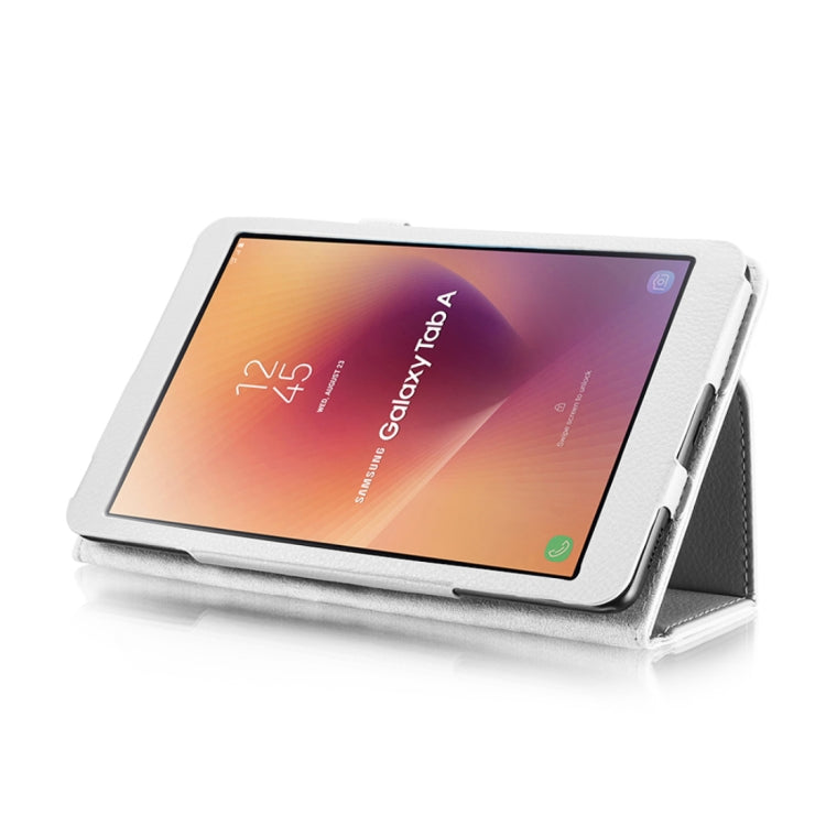 For Galaxy Tab A 8.0 (2017) / T380 / T385 Litchi Texture Horizontal Flip PU Leather Protector Case with Holder