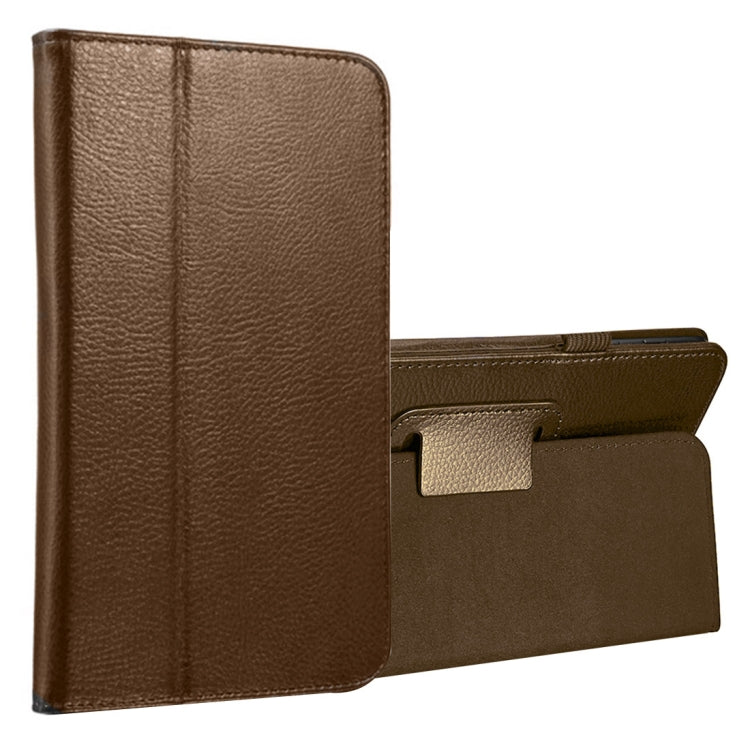 For Galaxy Tab A 8.0 (2017) / T380 / T385 Litchi Texture Horizontal Flip PU Leather Protector Case with Holder