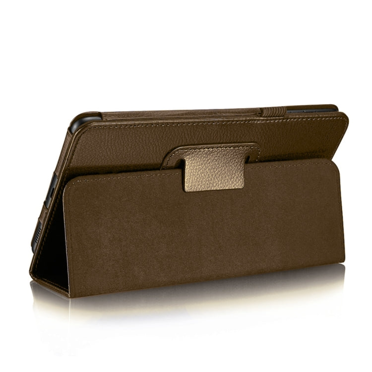 For Galaxy Tab A 8.0 (2017) / T380 / T385 Litchi Texture Horizontal Flip PU Leather Protector Case with Holder