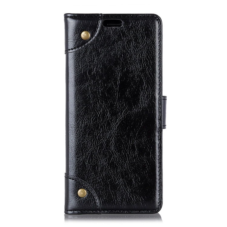 Copper Buckle Nappa Texture Horizontal Flip Leather Case for Galaxy J4+, with Holder & Card Slots & Wallet