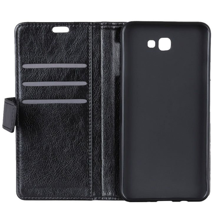 Copper Buckle Nappa Texture Horizontal Flip Leather Case for Galaxy J4+, with Holder & Card Slots & Wallet