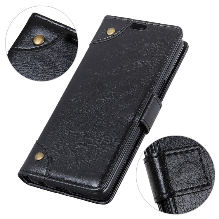 Copper Buckle Nappa Texture Horizontal Flip Leather Case for Galaxy J4+, with Holder & Card Slots & Wallet