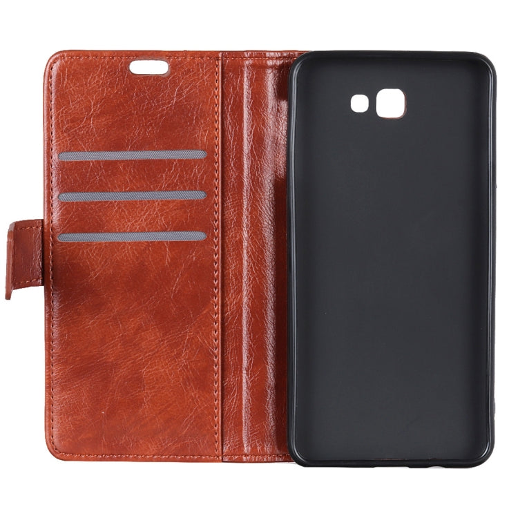 Copper Buckle Nappa Texture Horizontal Flip Leather Case for Galaxy J4+, with Holder & Card Slots & Wallet